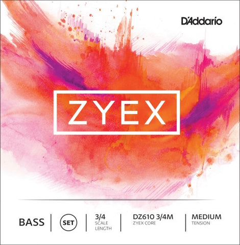 D'Addario Zyex DZ610 String Set for 3/4 Med Tension
